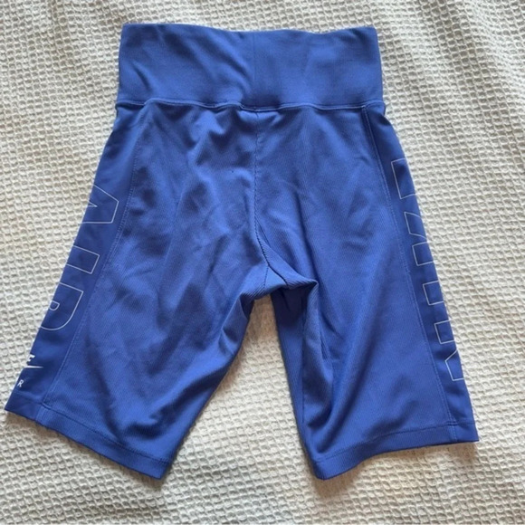 Nike Air Purple Periwinkle Ribbed Biker Shorts Size Small - Picture 2 of 4